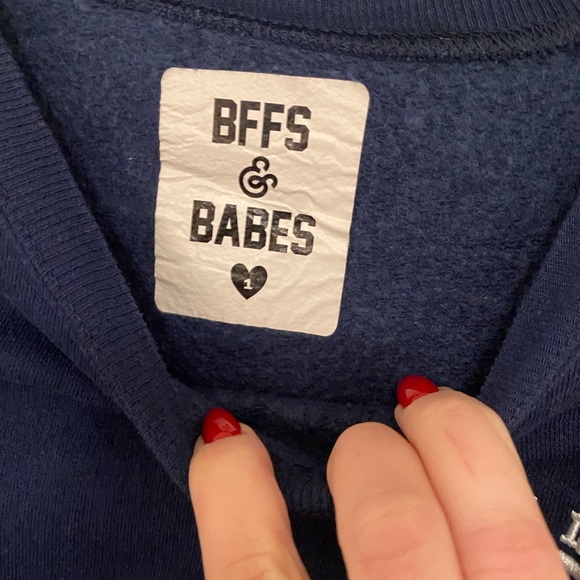 BFFs and Babes | Optimist Sweater in Navy Blue - Picture 2 of 2